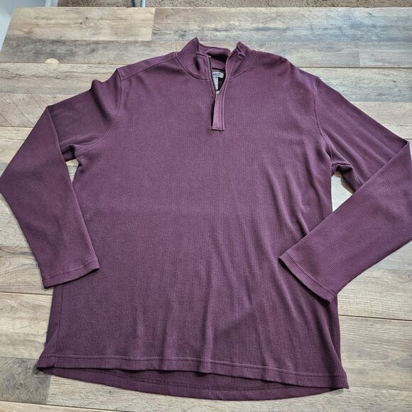 Spring + Mercer Shirt Mens 2XL Purple Long Sleeve Cotton Blend 1/4 Zip Pullover - Picture 1 of 9